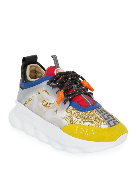 chain reaction sneakers versace men's|authentic Versace chain reaction sneakers.